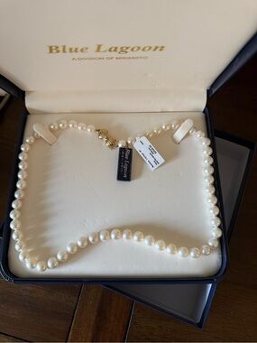 Blue Lagoon by Mikimoto Pearl Necklace in White -